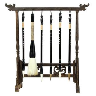 六品堂狼毫毛笔套装初学者书法国画毛笔成人专业大中小号兼毫斗笔小楷提笔写对联春联专用笔狼羊兼毫练字全套