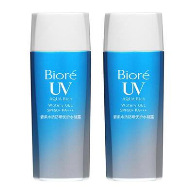 花王Biore/碧柔水活防晒优护水凝露保湿水润*2瓶装隔离秋冬SPF50+