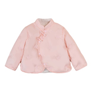 贝贝怡童装女童羽绒服儿童轻薄羽绒内胆中国风秋冬季宝宝中式内搭