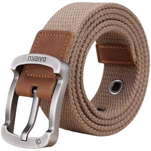 百衣酷针扣帆布腰带男士皮带女休闲皮带凡布新款青年透气秋冬裤带