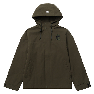 MLB官网NY防风衣男女装2025冬季新款运动服连帽夹克外套3AWJB0154