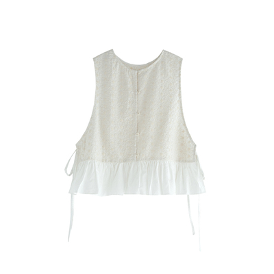 古苔五一出游马甲正反两穿背心女