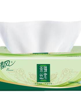 清风茶臻抽纸3层110抽/包