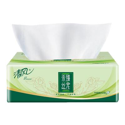 清风茶臻抽纸3层110抽/包