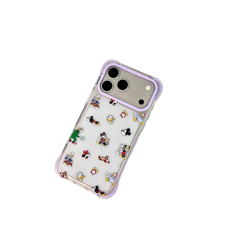 米奇唐老鸭适用iphone17promax苹果16pro卡通15小众14可爱男女情侣时尚包AI键亚克力粉色边框四角防摔手机壳