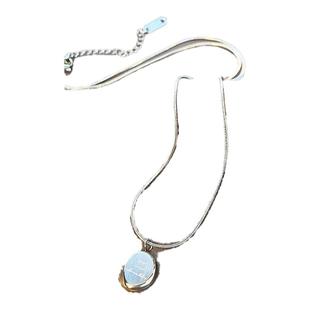 银色字母钛钢不掉色项链女轻奢高级感毛衣链大气高档秋冬装饰配饰