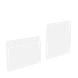 亚克力卡槽a4资料盒中空免打孔挂墙展示框公司宣传栏标识牌展示牌a3定制透明广告牌办公室文件公示栏