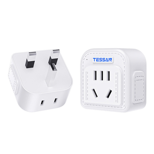 TESSAN霆圣英标转换插头香港澳门插座转换器新加坡英国马来西亚