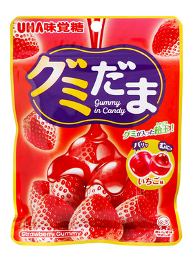 日本进口UHA悠哈草莓夹心硬糖