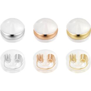 硅胶耳塞防掉耳堵耳钉后塞养耳洞透明耳环胶塞18k金防滑耳饰配件