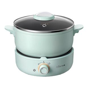 小熊电煮锅分体宿舍家用电火锅炒菜泡面不粘锅电炒锅一体锅多功能