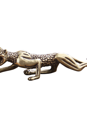 纯铜花豹车载装饰居家复古风摆件