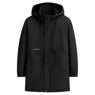 加绒加厚风衣男士大码冬季保暖外套肥佬特大号防寒长款夹棉大衣