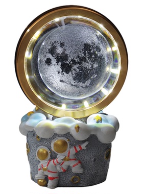 发光宇航员叮当猫水晶球小摆件