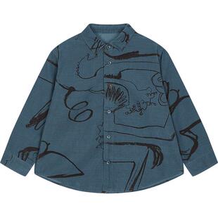 [秀场同款]新款江南布衣童装长袖衬衫灯芯绒25秋男女童jnbybyjnby