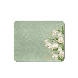 绿色鼠标垫女生高颜值小号便携鼠标垫子办公室工位桌垫轻奢滑鼠垫