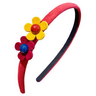 儿童彩色花朵发箍女童宝宝秋冬季多巴胺细款头箍小女孩不勒头发饰