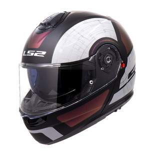 LS2摩托车双镜片揭面盔男女机车头盔冬季防雾全盔四季通用FF908