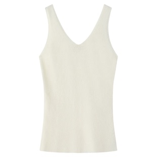 东黎小山羊绒 女士秋冬季针织V领羊绒背心双面无痕保暖打底 2022