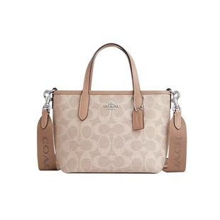 香港直邮coach蔻驰女包City15品牌徽标可拆卸肩带涂层帆布时尚