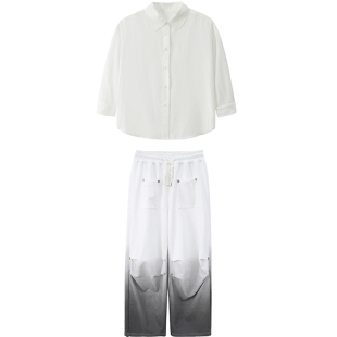 街舞儿童潮服男童帅气白衬衫嘻哈hiphop演出服女童爵士舞现代舞服