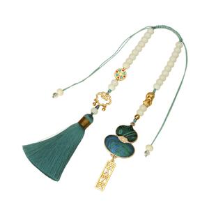 汽车挂件车内吊饰出入平安葫芦锦布菩提后视镜吊饰复古女男高档