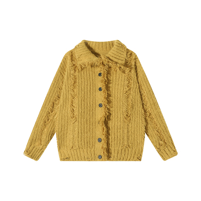 吴童童高领流苏加厚长袖针织毛衣