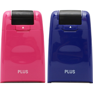 日本plus普乐士保密印章快递涂码笔快递单信息消除保密器笔快递滚轮式印章保密滚章办公信息隐私保护神器乱码