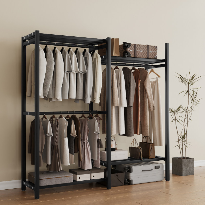 百木佳宜法式开放式衣柜落地挂衣架 多种颜色尺寸可选 家用步入式