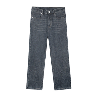 GWIT 12oz中磅石磨洗 春秋新款宽松直筒微弹休闲潮流小脚牛仔裤男