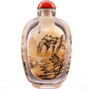 衡水特产内画鼻烟壶创意特色纯手工水晶工艺礼品摆件收藏外事