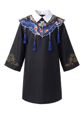 幼儿园博士服儿童簪花学士服云肩拍照礼服小学生六一演出服毕业帽