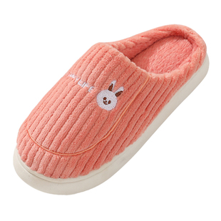 买一送一棉拖鞋女士2025新款秋冬季室内居家防滑厚底毛拖鞋男家用