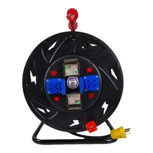 220V牛脾气一机一闸两漏电双开控制防水防尘两插座电缆绕卷拖线盘