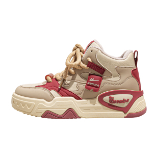 回力官方旗舰店高帮鞋女鞋加绒2025新款冬季鞋子女运动鞋板鞋女款