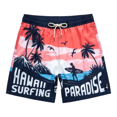 潮牌沙滩裤速干可下水游泳裤印花