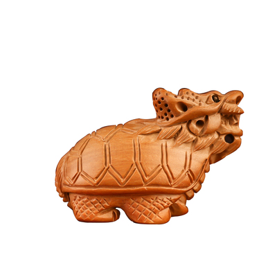 桃木雕刻金钱龟木质挂件钥匙扣