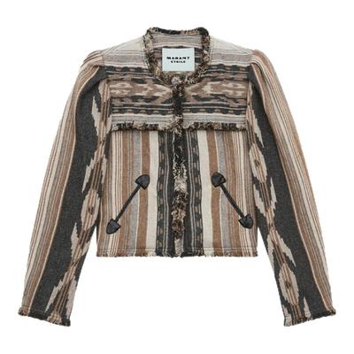 MARANT ETOILE DELPHINA民族风条纹印花短款外套女