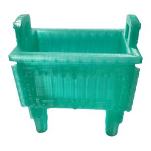 3D打印定制仿古青铜器青铜方鼎模型白模国潮风格桌面艺术摆件