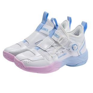 川崎穿越2.0青少年羽毛球鞋男女童款涂鸦透气专业减震运动儿童鞋