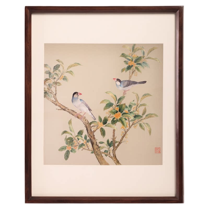 姚建萍刺绣艺术桂花双鹊鸟装饰挂画非遗大师藏品级乔迁贺新居家礼