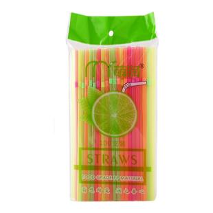 彩色一次性弯头吸管家用儿童宝宝产妇长咖啡沙冰弯曲加粗独立包装