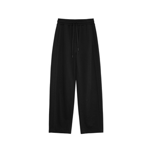 【商场同款】X--MOOM秋季新款系带高腰显瘦中直筒针织休闲裤