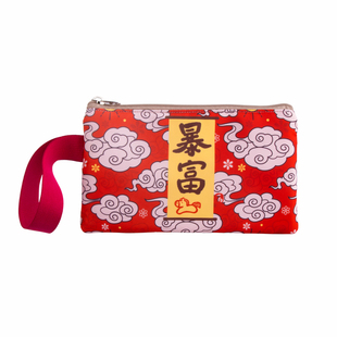 手机包女2026新款长款钱包可爱时尚大容量布艺手腕便携防水手拿包