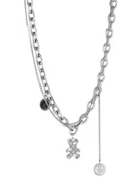 双层ins嘻哈风百搭毛衣链网红