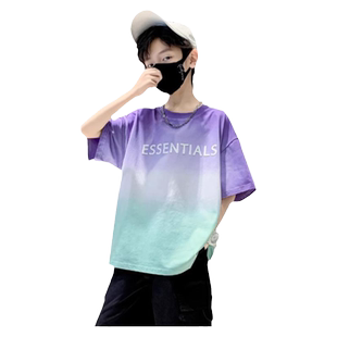 男童夏装短袖T恤2026新款中大童男孩半袖夏季纯棉上衣儿童装潮牌t