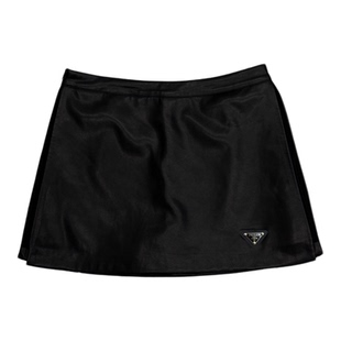 『2145#』轻奢定制小众设计弹力拉链包臀显瘦秋款时尚短皮裤裙