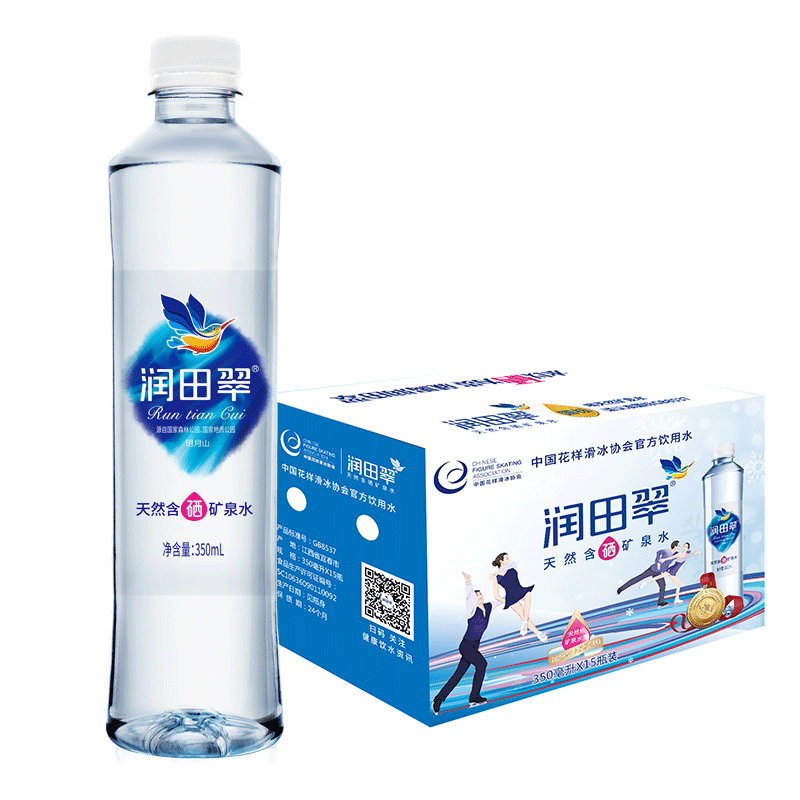 润田矿泉水天然含硒350ml*15