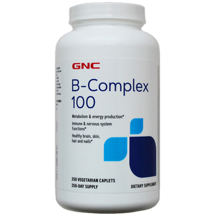 27年4 GNC B族100mg VB250片美国维生素B-Complex100仅售原装正品