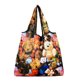 新款卡通超市购物袋可折叠环保袋妈咪买菜袋手提布兜子草莓尼龙袋